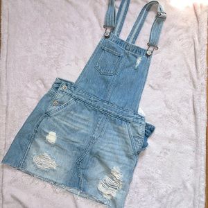 Denim Overall Skirt Dress